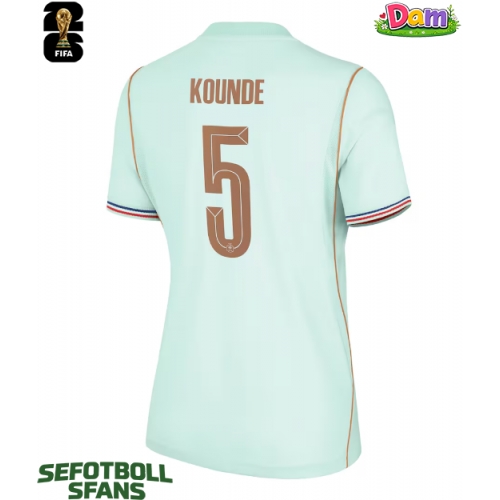 Frankrike Jules Kounde #5 Bortatröja Kvinnor VM 2026 Kortärmad